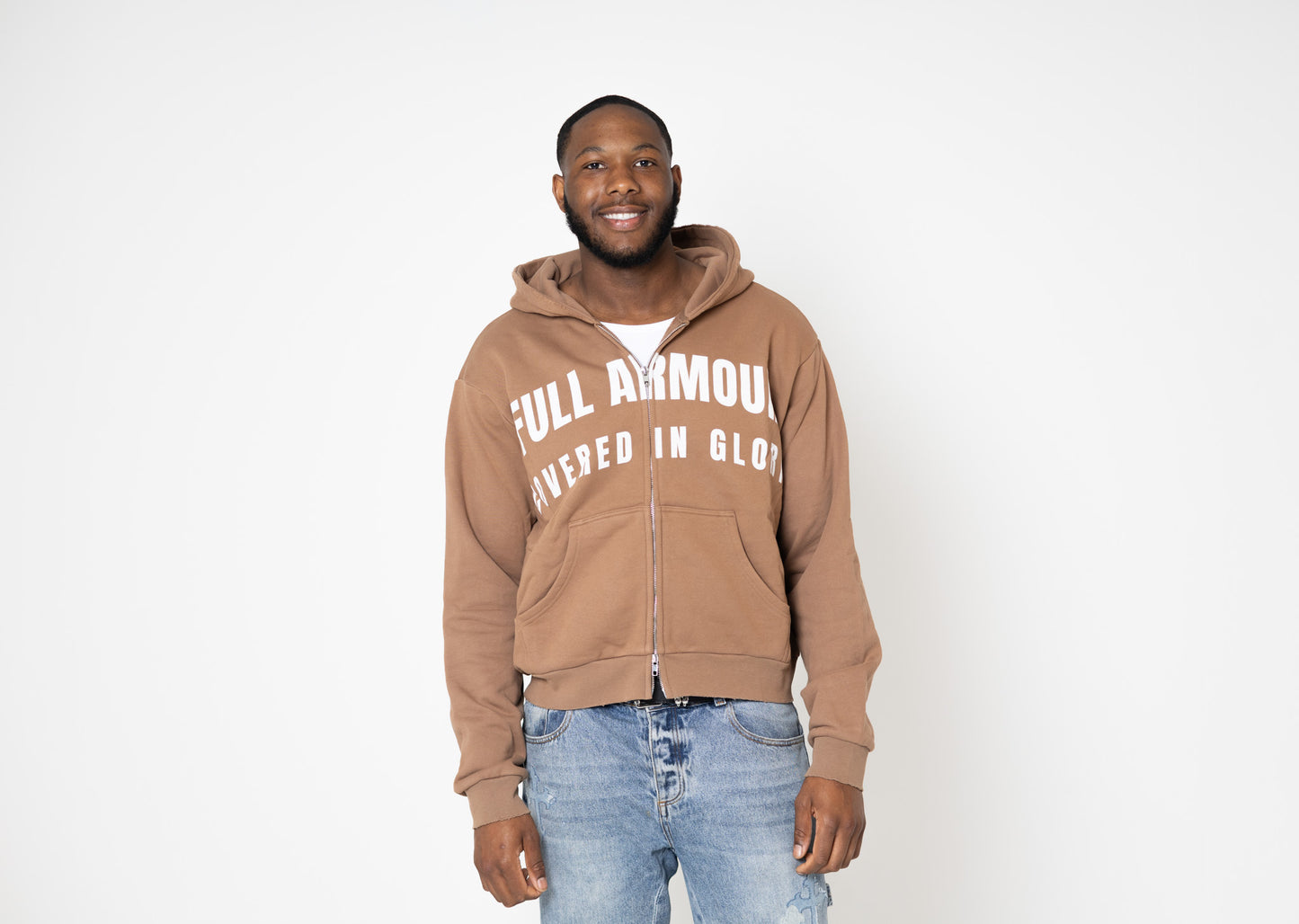 Brown Vintage Distressed Hoodie