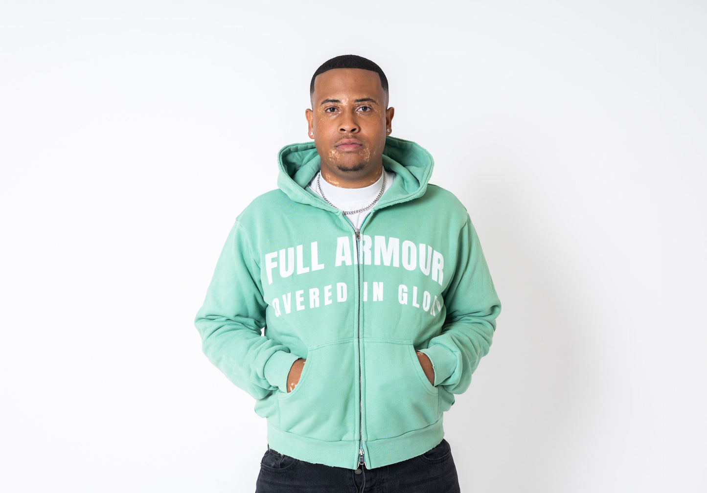Green Vintage Distressed Hoodie