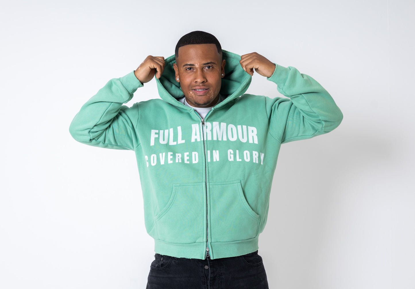 Green Vintage Distressed Hoodie
