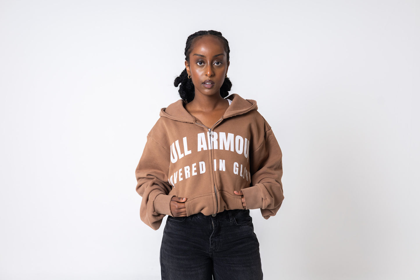 Brown Vintage Distressed Hoodie
