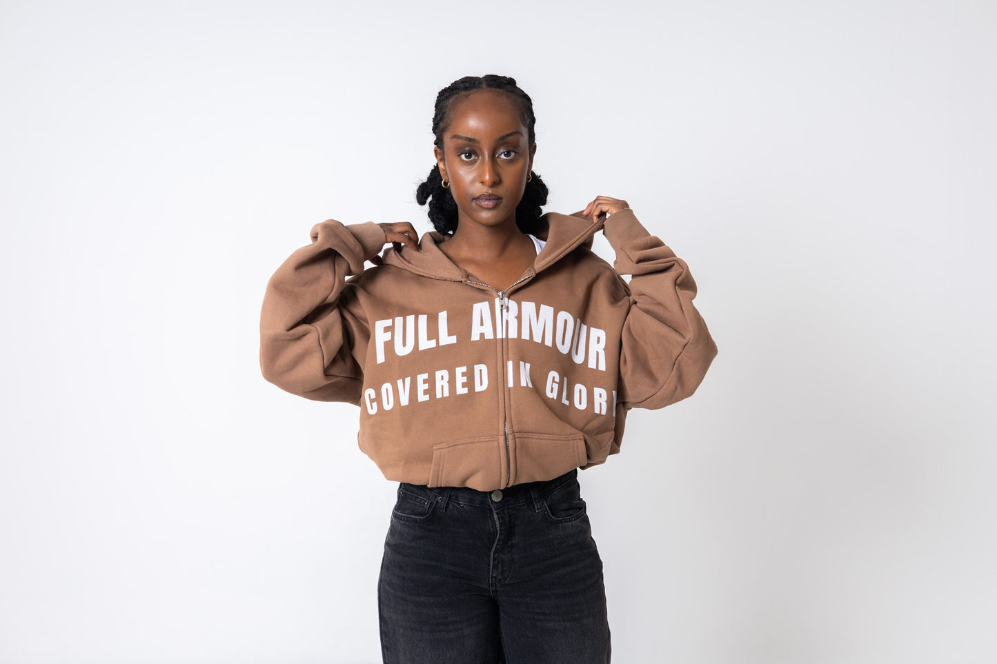 Brown Vintage Distressed Hoodie