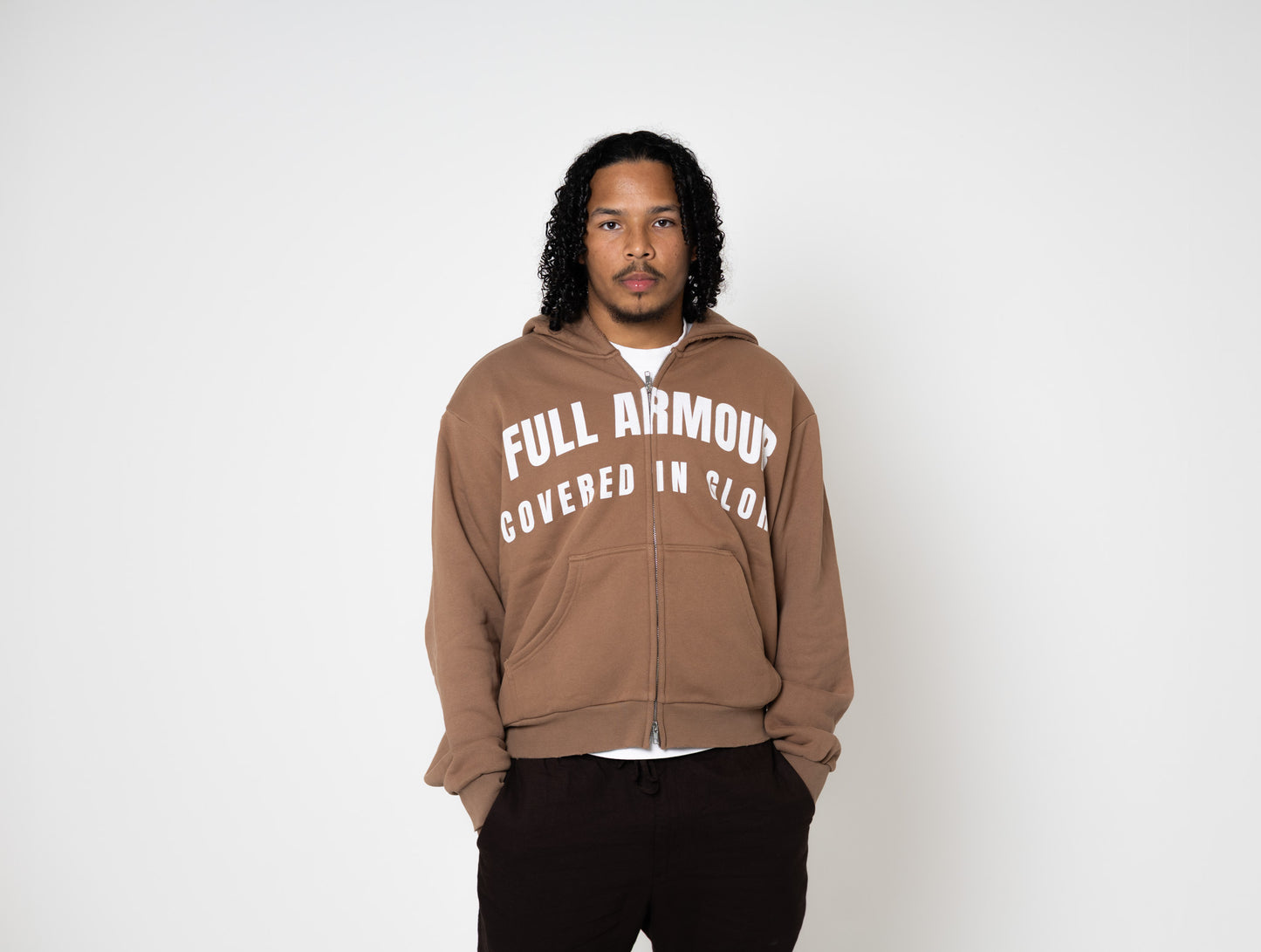 Brown Vintage Distressed Hoodie