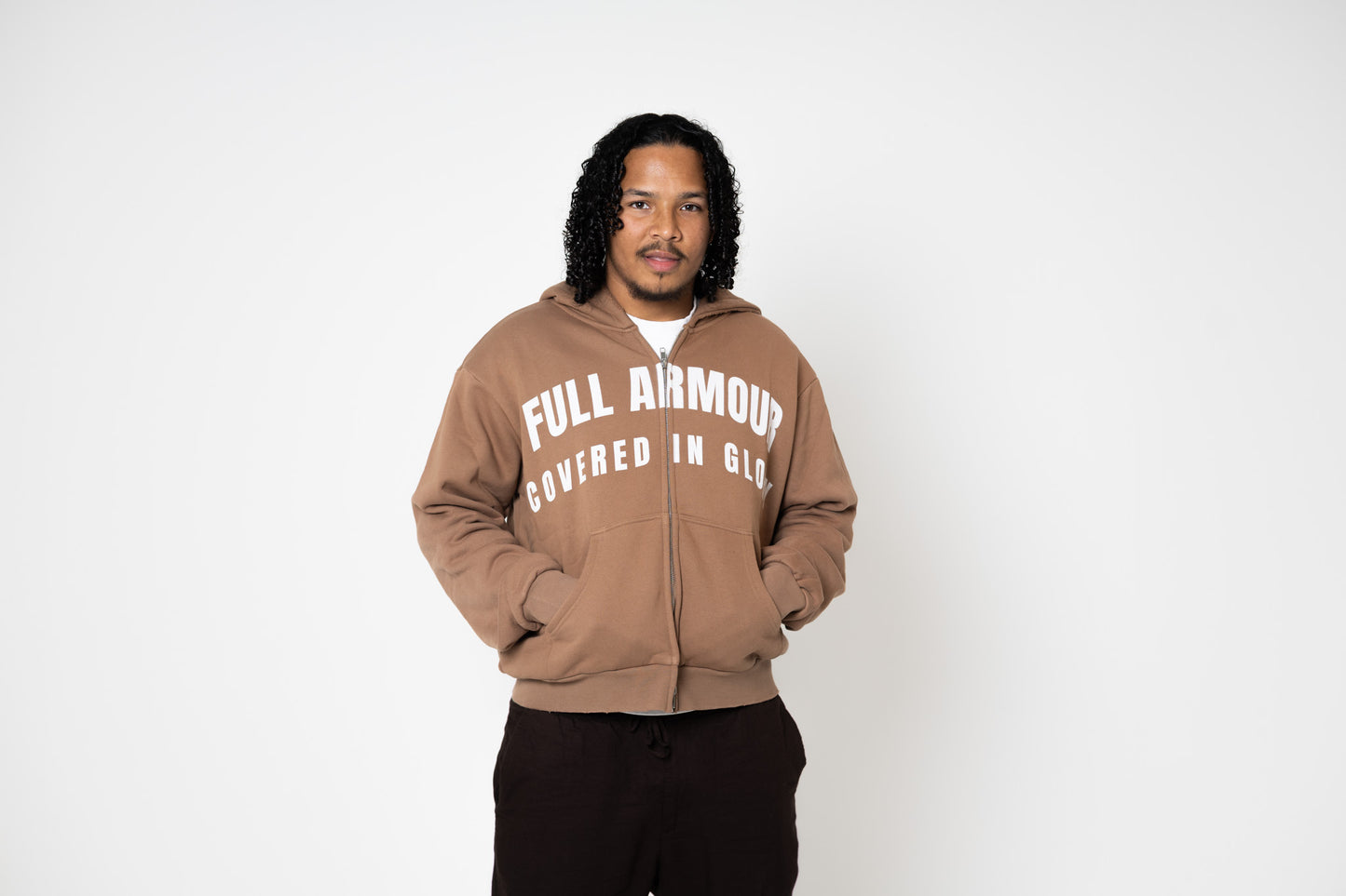 Brown Vintage Distressed Hoodie