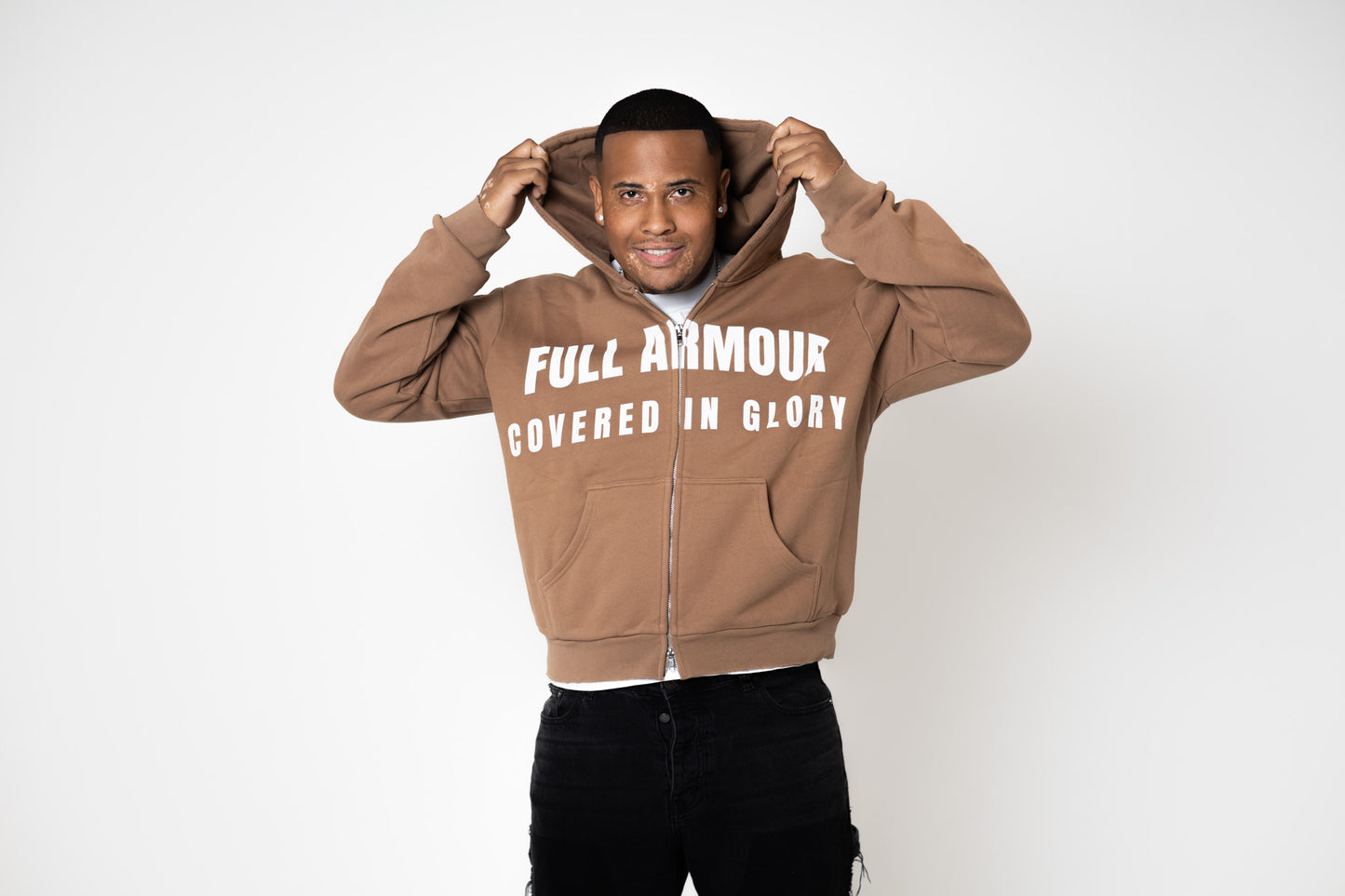 Brown Vintage Distressed Hoodie