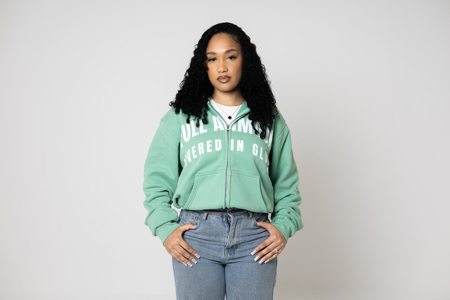 Green Vintage Distressed Hoodie